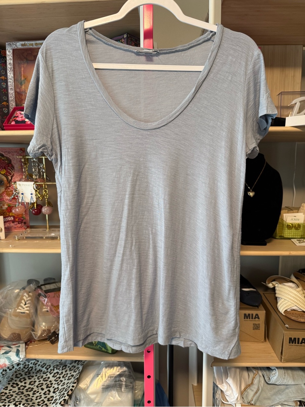 James Perse Lightweight Scoop Neck Tee – Size 3 (Large)